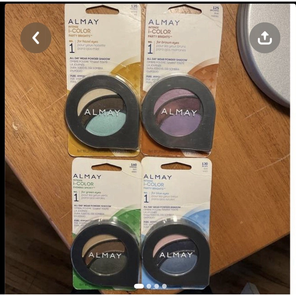 Almay Intense i-Color Powder EyeShadow #125, 130, 135, 160 New Lot Of 4